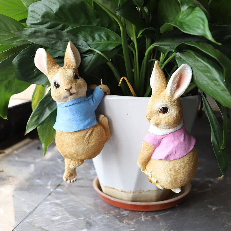 Figurine de Jardin en Résine | Décoration Résistante aux Intempéries | Pour Intérieur & Extérieur | Quatre Saisons