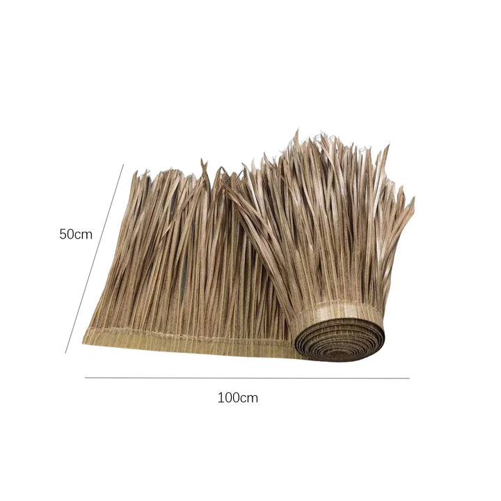 TROPISHIELD Toit de palmier artificiel | Résistant aux UV & aux intempéries | 100×50 cm | Pour toits DIY, parasols, bars Tiki & cabanes de jardin