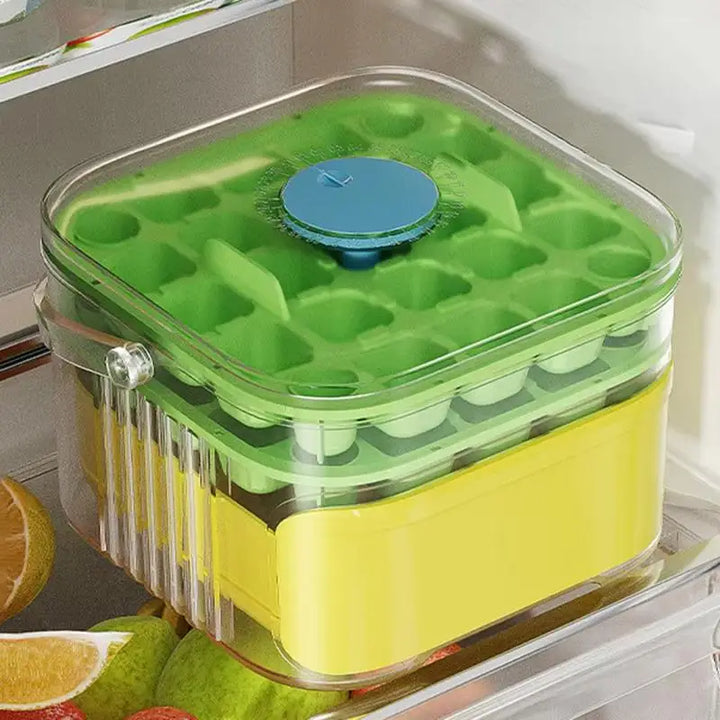 Moule à glaçons Frostina | 50 glaçons à la fois | Boîte de rangement à double couche | Compatible alimentaire & Réutilisable