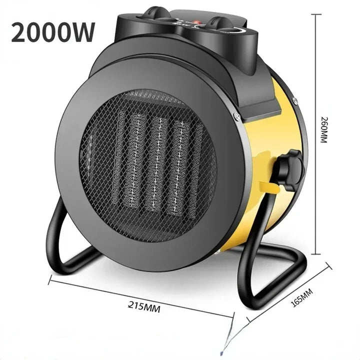 Thermoventis | Chauffage électrique industriel 220V | 3 niveaux de chauffage | PTC céramique | Protection contre la surchauffe & thermostat | Chauffage soufflant portable 1500–3500W