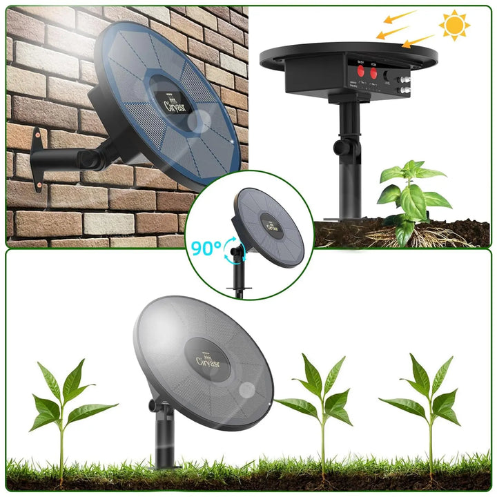Système d'irrigation solaire AquaSolaris Automatique | Irrigation goutte à goutte avec minuterie et batterie | Pour balcon, jardin et pots de fleurs | Jusqu'à 15 plantes