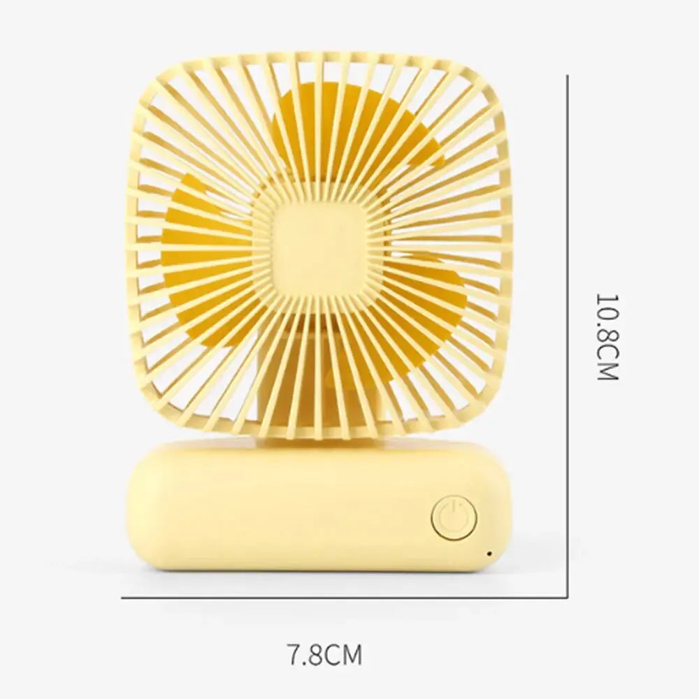 Mini ventilateur de bureau USB BreezeBox PocketCool | 3 vitesses | Rechargeable & silencieux | Portable pour bureau, voiture & extérieur | Batterie de 800 mAh
