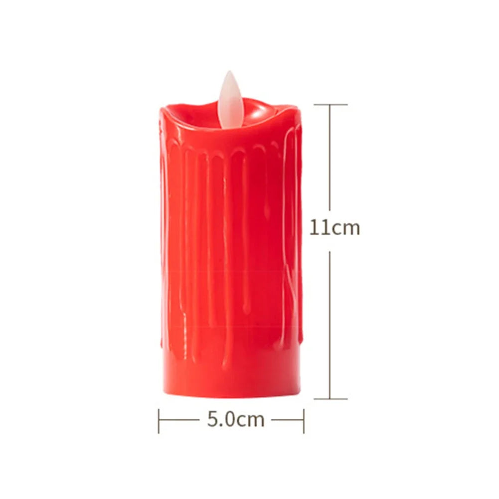 Flamara Glow Bougie LED-Stumpen avec Flamme Mobile | 5 Tailles | Effet Cire Réelle & Fonctionnement sur Piles | Sûr & Sans Fumée