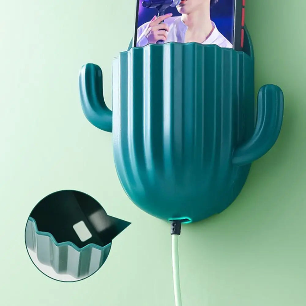 Support mural autocollant CactoHold | Organisateur de brosse à dents et de salle de bain | Sans perçage | 14,5 × 14,5 cm