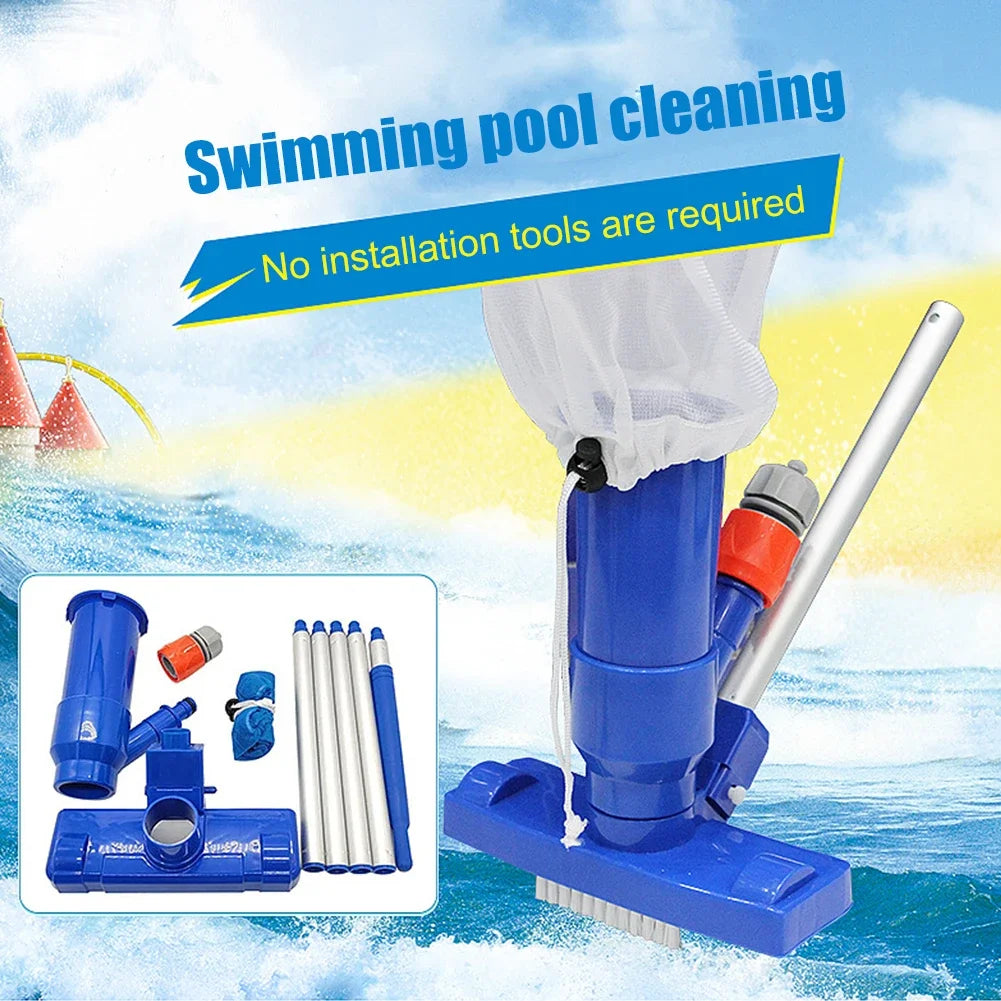 AquaRein Set de Nettoyage pour Piscines et Étangs | Aspirateur Sous-Marin | Inclus Prise EU | Pour Piscines et Aquariums