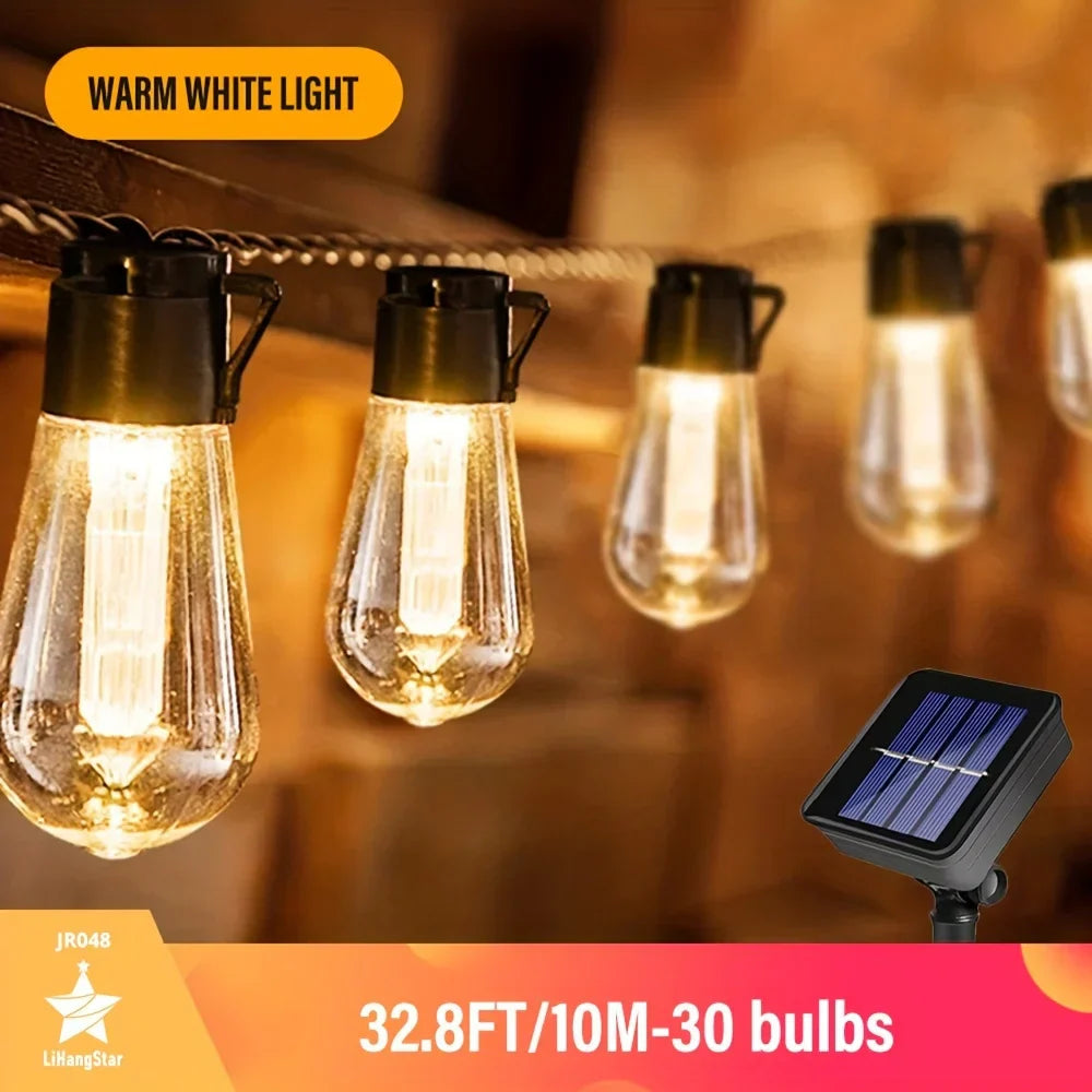 Guirlande lumineuse solaire LED SolaLuma | Étanche IP44 | Pour jardin, terrasse et camping | Éclairage automatique