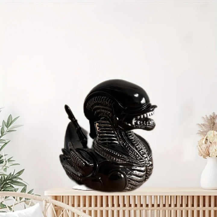 Figurine de Canard Alien en Résine | Canard Extraterrestre Amusant | Décoration en Résine pour Bureau, Voiture & Maison