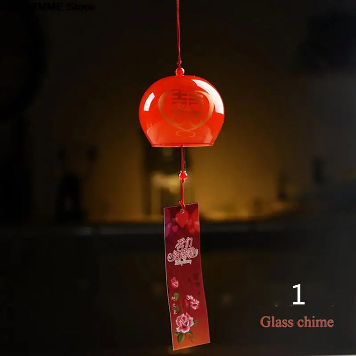 Cloche à vent en verre Hanabira | Style japonais | Son clair & pendentif décoratif | Fait à la main