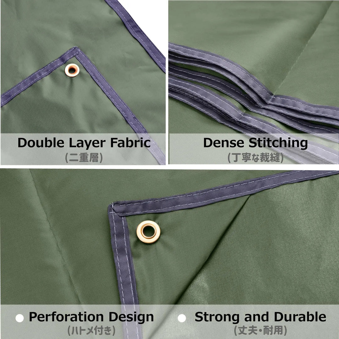TrekVario Toile de tente imperméable pour camping et extérieur | Tapis de sol, protection solaire et couverture de pique-nique en tissu Oxford robuste