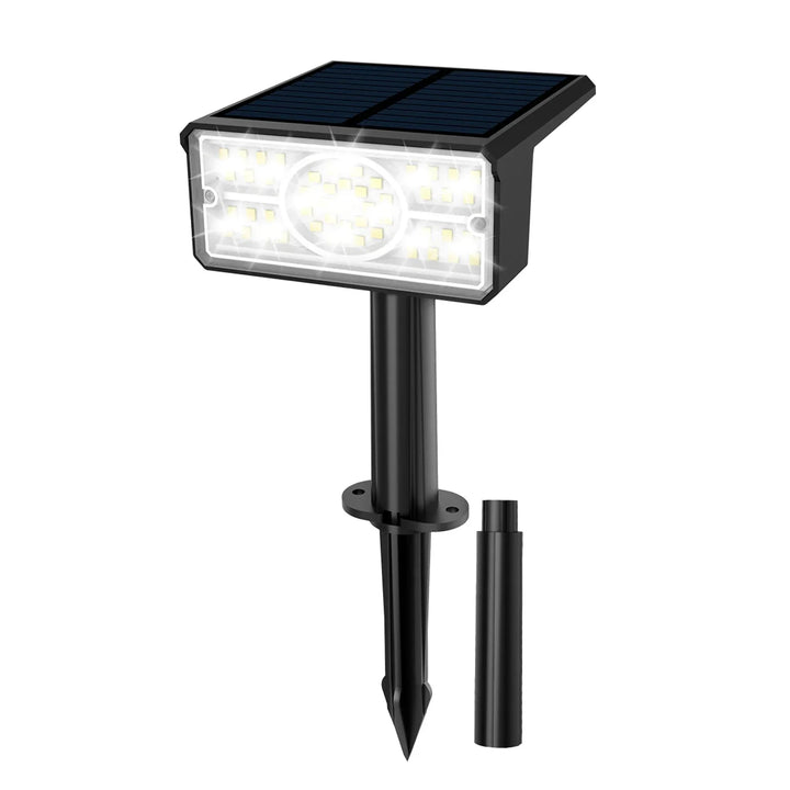 Solara LED Projecteur Solaire | 4 Couleurs de Lumière | 49 LEDs | Étanche IP65 | Économique avec Panneau Solaire