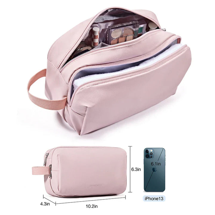 Kosmetixo Trousse de Toilette Imperméable pour Femmes & Hommes | Trousse de Toilette Légère en S/M/L | Accessoires de Voyage pour Produits de Soins & Maquillage | Organiseur de Voyage Unisexe