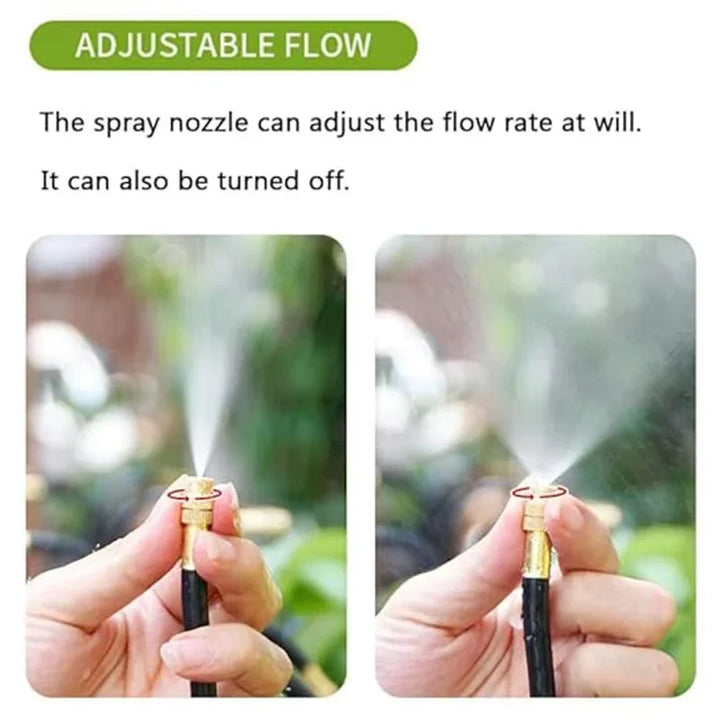 AquaFlex Pro360 Système d'irrigation automatique 20 m | Buses de pulvérisation réglables à 360° | Kit d'irrigation par brumisation DIY | Pour jardin, potager & terrasse