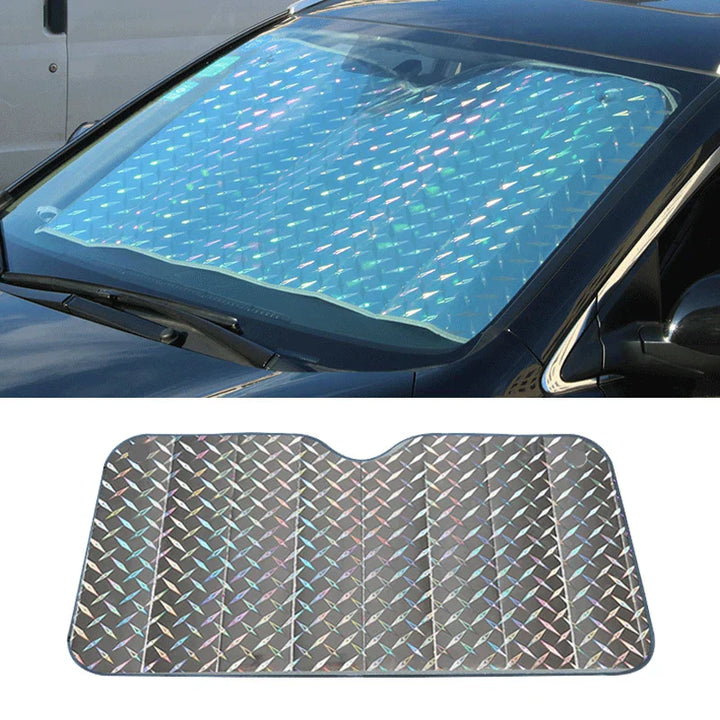 SOLVEX Pare-Soleil Auto | Protection UV & Protection Contre la Chaleur pour Pare-Brise Avant et Arrière | Aluminium Réfléchissant | Universel