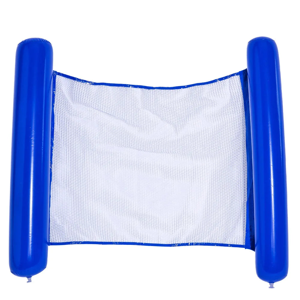 AQUAVIVA Hamac flottant gonflable | 130×70 cm | Chaise longue de piscine pliable avec dossier | Lit flottant pour piscine, plage & vacances