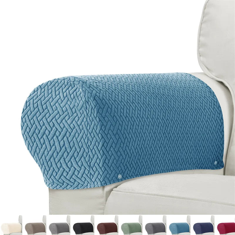 Ensemble de 2 housses de bras de fauteuil et de canapé Armluxe | Tissu jacquard | Protection contre la poussière et la saleté | Antidérapant et lavable