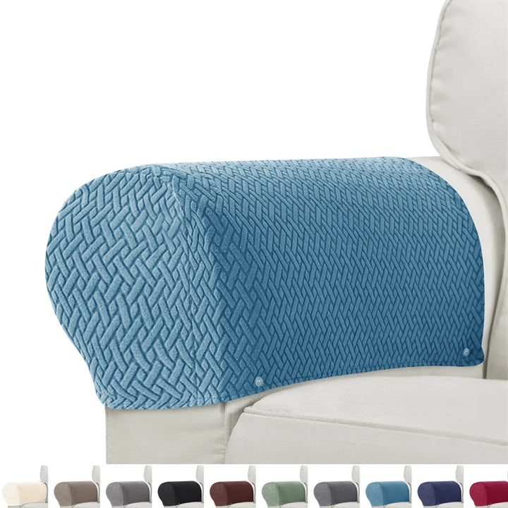 Ensemble de 2 housses de bras de fauteuil et de canapé Armluxe | Tissu jacquard | Protection contre la poussière et la saleté | Antidérapant et lavable