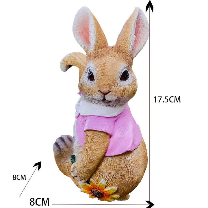 Figurine de Jardin en Résine | Décoration Résistante aux Intempéries | Pour Intérieur & Extérieur | Quatre Saisons