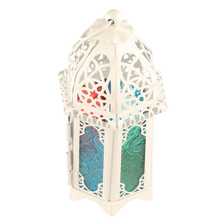 Lanterne à bougie | Design oriental | Fer & verre | 17 cm