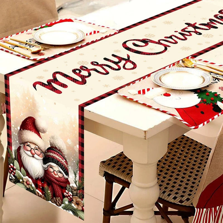 Chemin de table de Noël Festivia | 180×35 cm | Élégant & Festif | Décoration de table pour Noël & Nouvel An 2025/2026