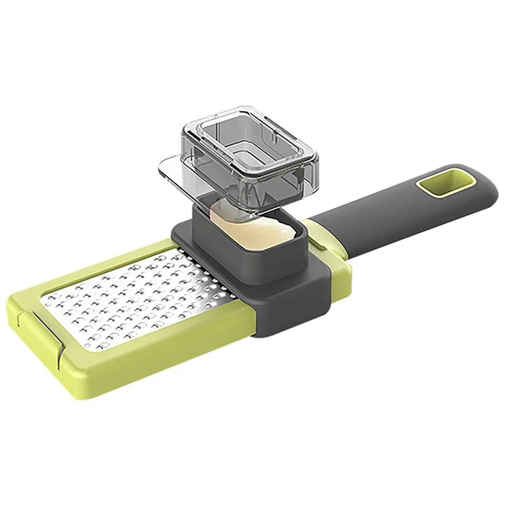 ZESTIRO Râpe à Ail et Gingembre | Presse Manuelle en Acier Inoxydable | Hachoir Ergonomique pour Oignon, Ail & Gingembre | Antidérapant & Efficace
