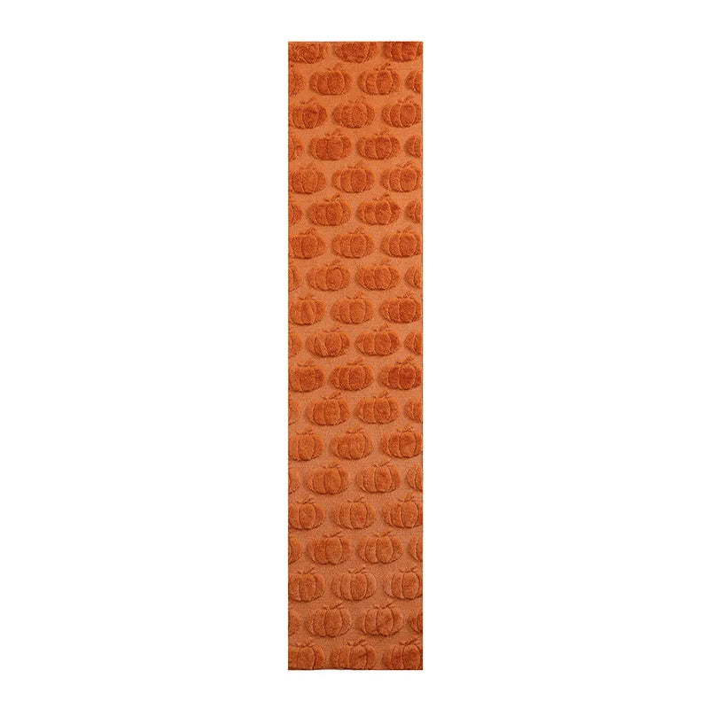 Nappe HauntLuxe | Broderie Citrouille & Fantôme | Design 3D | Décoration Halloween de Luxe