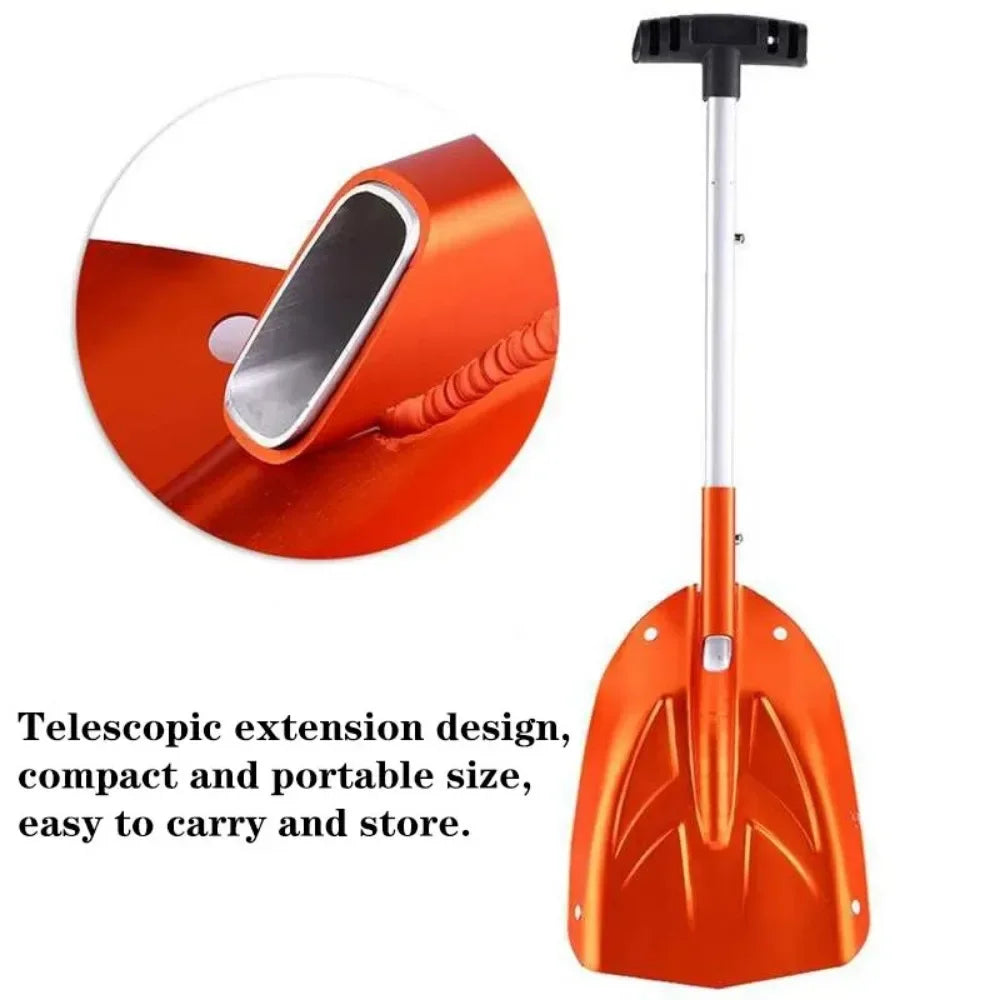 Nordivox | Pelle à neige télescopique | Pliable & Détachable | Alliage d'aluminium | Légère & Robuste | Pour voiture, jardin & utilisation hivernale