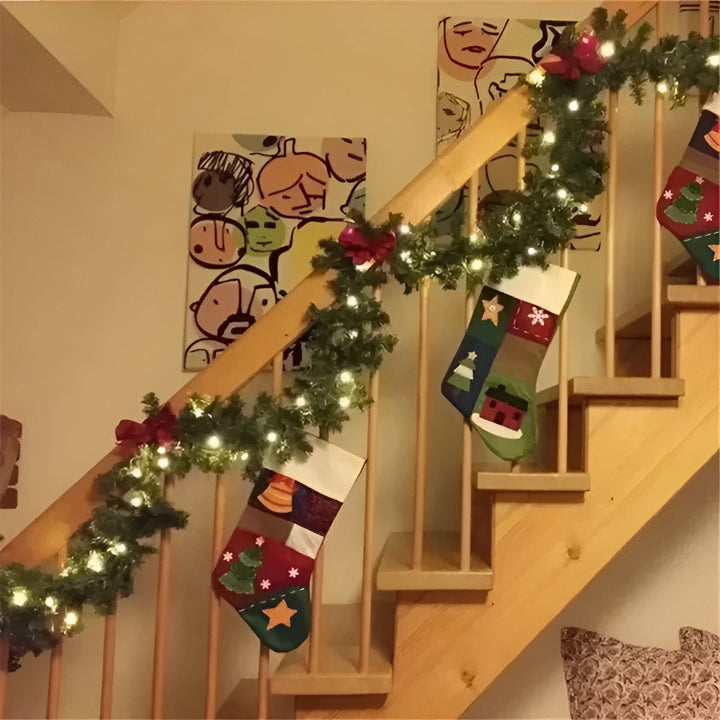 Guirlande de Noël LED Luminara | Design en rotin | Lumière blanc chaud | 270 cm | Décoration festive