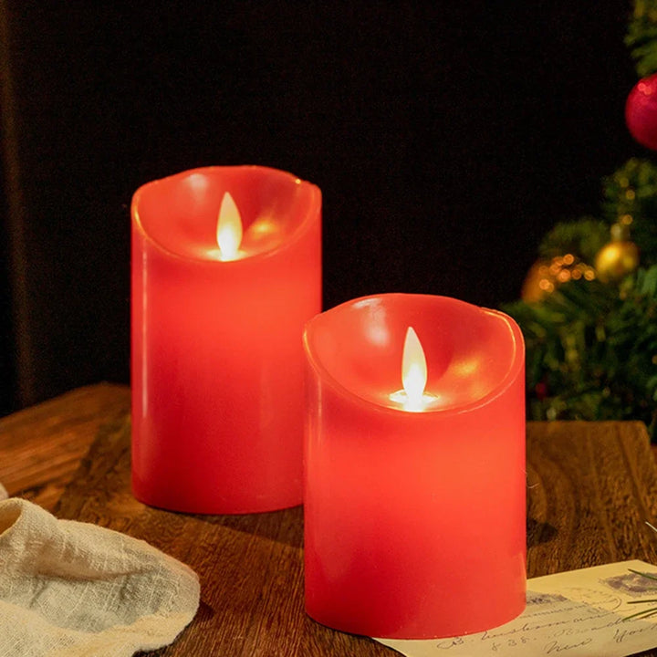 Flamara Glow Bougie LED-Stumpen avec Flamme Mobile | 5 Tailles | Effet Cire Réelle & Fonctionnement sur Piles | Sûr & Sans Fumée