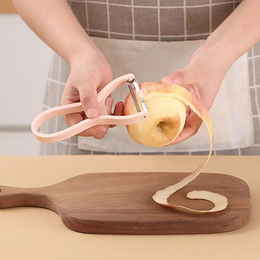 Éplucheur 2-en-1 Skandora PeelCut pour fruits et légumes | Éplucheur en acier inoxydable amovible au style nordique | 14 × 7 cm / 12 × 5,5 cm