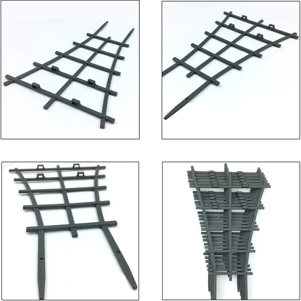 Vertura Support de Plantes 2 pièces | Aide à l'escalade pour pots de fleurs & légumes | Empilable & Résistant aux intempéries | Vert