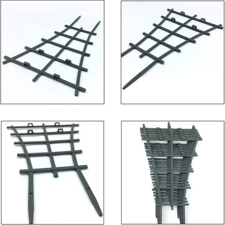 Vertura Support de Plantes 2 pièces | Aide à l'escalade pour pots de fleurs & légumes | Empilable & Résistant aux intempéries | Vert
