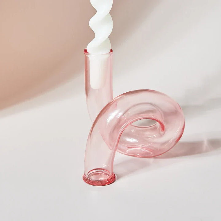 VetroLume | Vase en Verre Fait Main | Verre Borosilicaté Transparent | Vase Décorative Ø12 × H11 cm