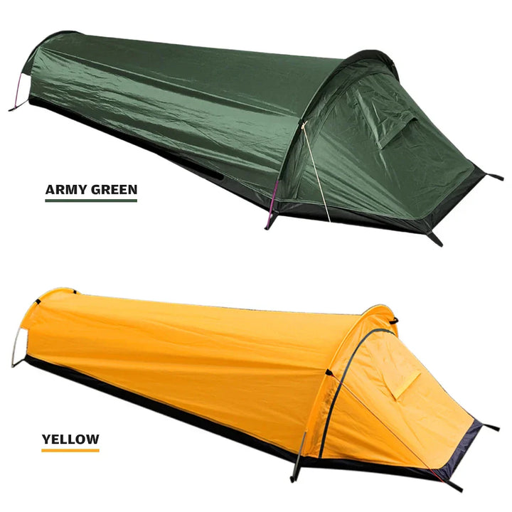 Trekvento SoloShield Ultra-léger tente pour une personne | Imperméable & Résistant au vent | Avec armature en aluminium et sac de rangement | Pour trekking, randonnée & camping