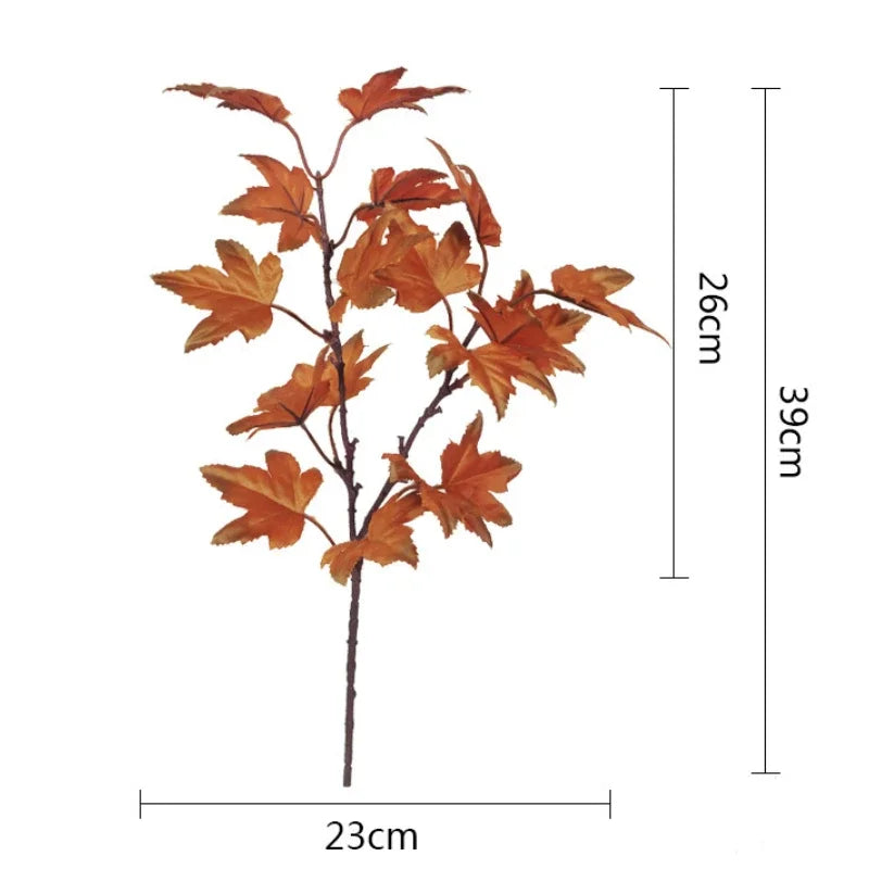 Leaforia | Branche d'érable artificielle | Décoration d'automne | 39 cm | Pour la maison & le jardin