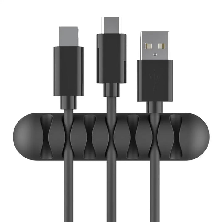 KabelFix Clip | Support de câble en silicone | Auto-adhésif & Flexible | Pour USB, écouteurs & câbles de charge