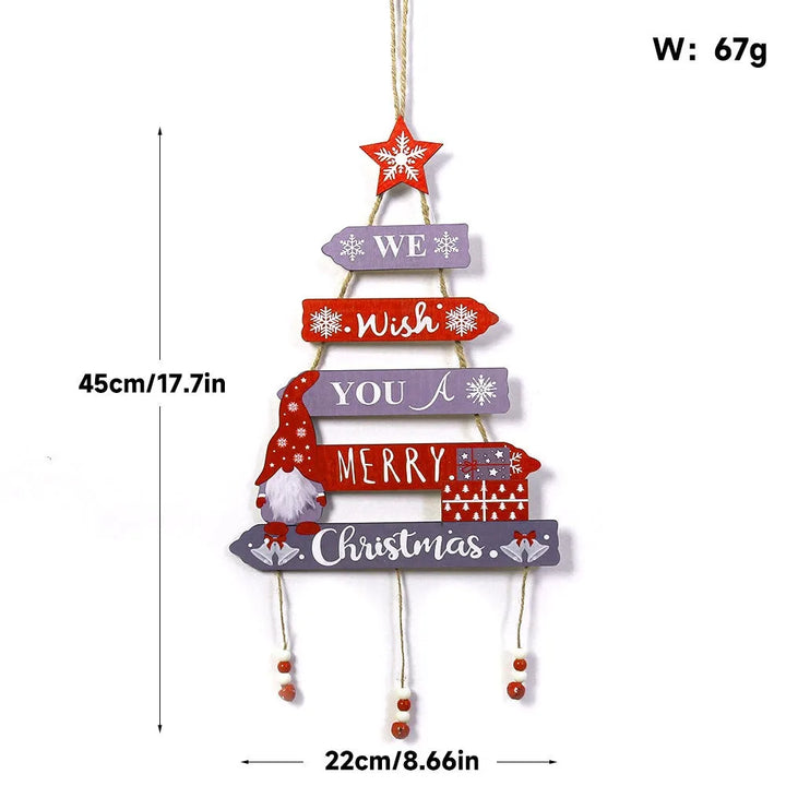 Pendentif en bois NordicCharm | Décoration de Noël à suspendre | Ornement fait main pour arbre, mur et fenêtre | Décoration festive 2025–2026