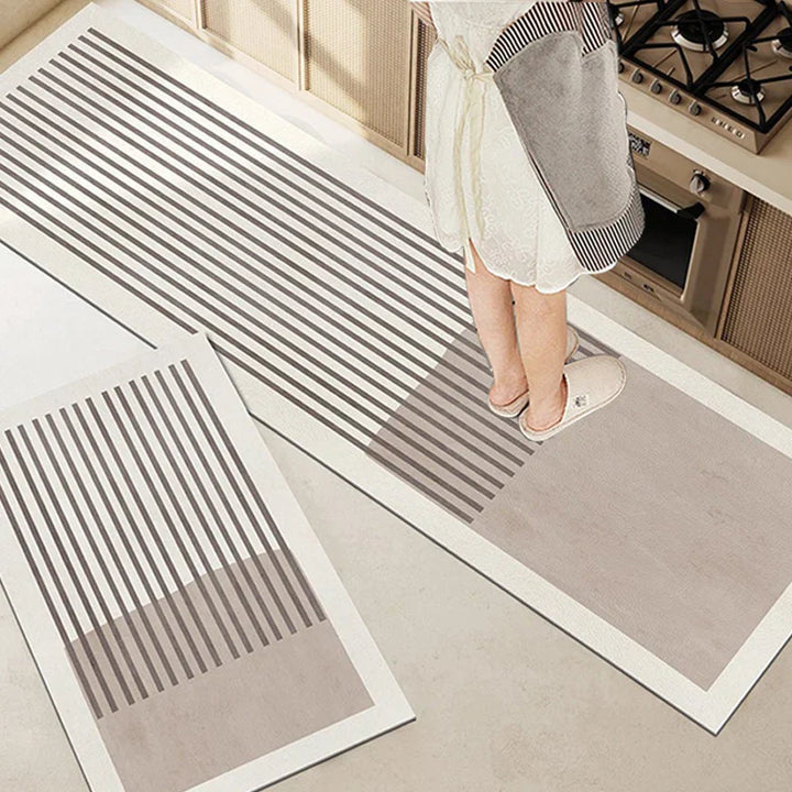 Tapis de Cuisine & Salle de Bain AquaStone | Diatomite & Aspect Velours | Super Absorbant & Antidérapant | Lavable & Durable