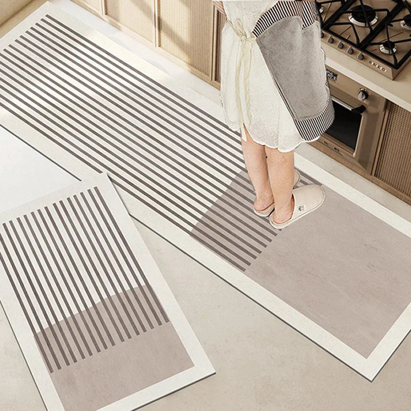 Pureterra | Tapis de cuisine super absorbant | Antidérapant & Lavable | Design en diatomite | Ovale & Long | Tapis de confort pour cuisine & salle de bain