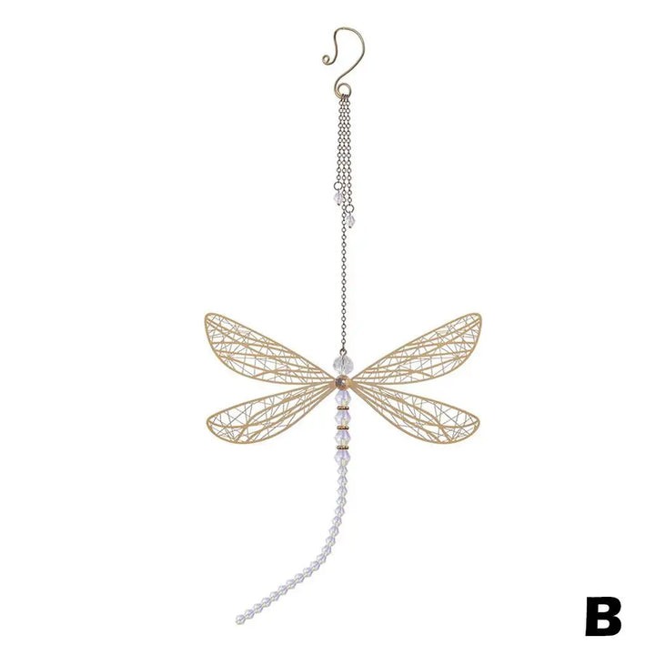 LumiFly | Attrape-lumière en cristal avec libellule | Mobile et déco | 15 × 15 cm