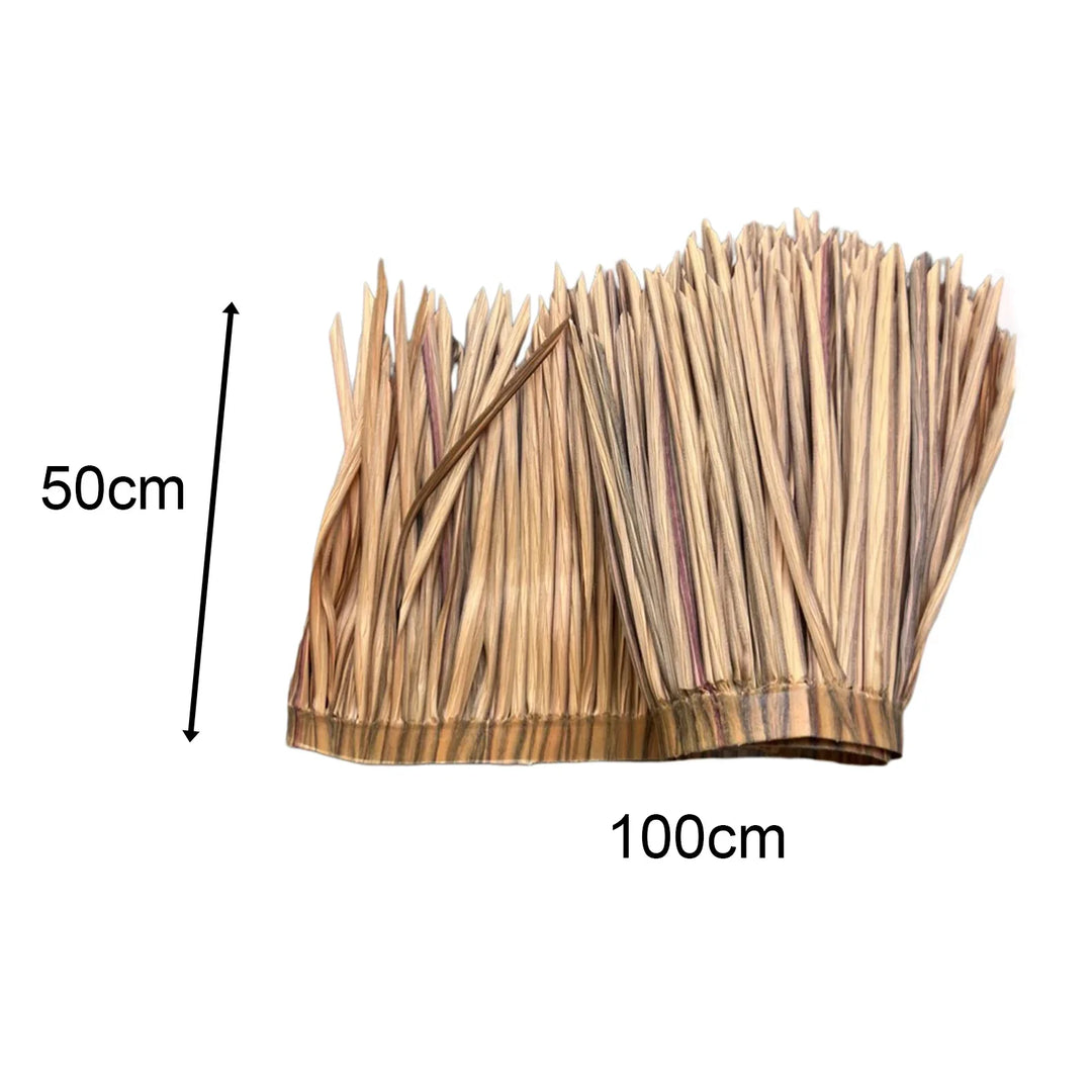 TROPISHIELD Toit de palmier artificiel | Résistant aux UV & aux intempéries | 100×50 cm | Pour toits DIY, parasols, bars Tiki & cabanes de jardin