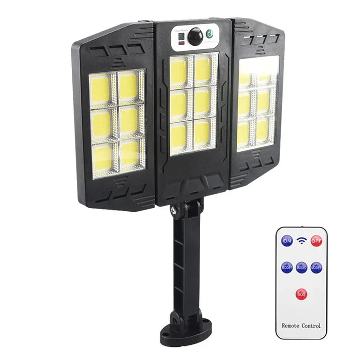 Applique solaire LumiSeca | 800 LEDs Superlumineuse | Avec détecteur de mouvement | 3 modes d'éclairage | Étanche pour jardin et extérieur