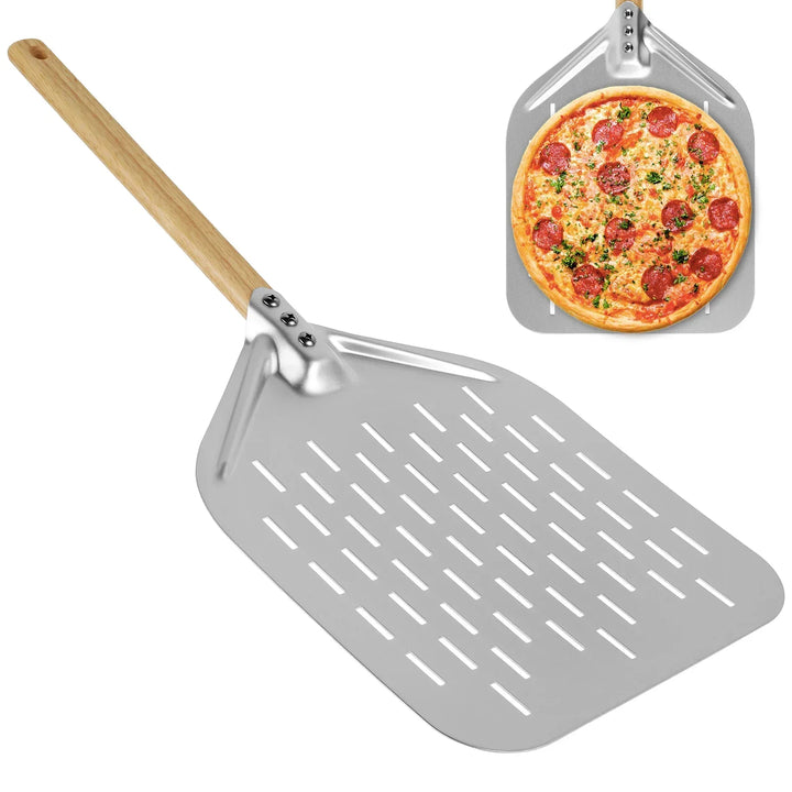 BakeLifter | Pelle à pizza avec poignée en bois | Antiadhésif & Léger | Pour pizza, pain & gâteaux | 16,5–30 cm