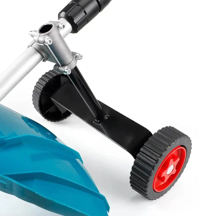Roue de soutien universelle TRIMNOVA EasyRoll | Réglable en hauteur | Respecte le dos et les bras | Pour tondeuses à gazon et débroussailleuses