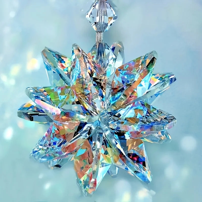 Stelloria | Attrape-soleil en cristal étoile | Pendentif en verre scintillant | Décoration de fenêtre et de pièce