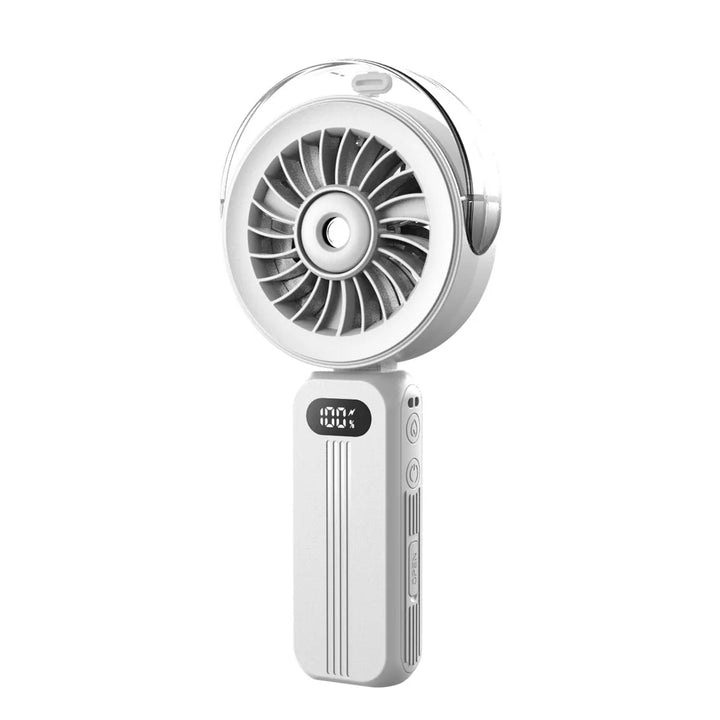Mini-Ventilateur Breezora Pro | Pliable & Portable | Avec Fonction Spray & Chargement USB | Pour Main, Bureau & Collier