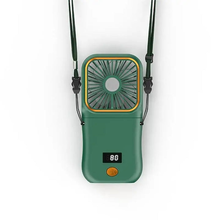 Airlio Ventilateur USB Pliable 3000mAh | Refroidisseur d'air à 4 vitesses | Ventilateur à main, de table & de cou | Fonction Powerbank | Pivote à 180°