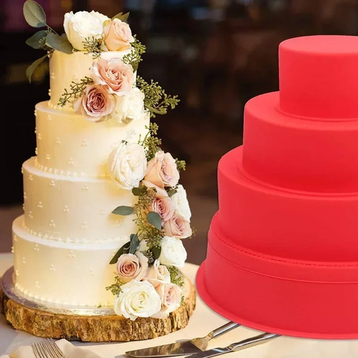 Moule à Gâteau Rond BakeoFlex en Silicone | Antiadhésif & Résistant à la Chaleur | 4–10 pouces (10–25 cm)