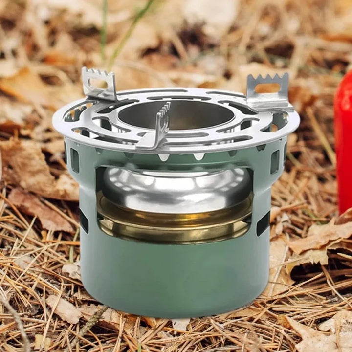 Flamvino Réchaud à alcool portable pour extérieur | Mini réchaud de camping pour randonnée & trekking | Brûleur à alcool compact pour cuisine en plein air & survie