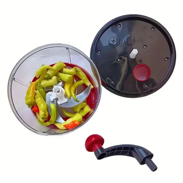 SchnittFix EcoChop Coupe-Ail & Légumes Manuel | Lames en Acier Inoxydable | 16×16×13,5 cm | Hachoir Multifonctionnel