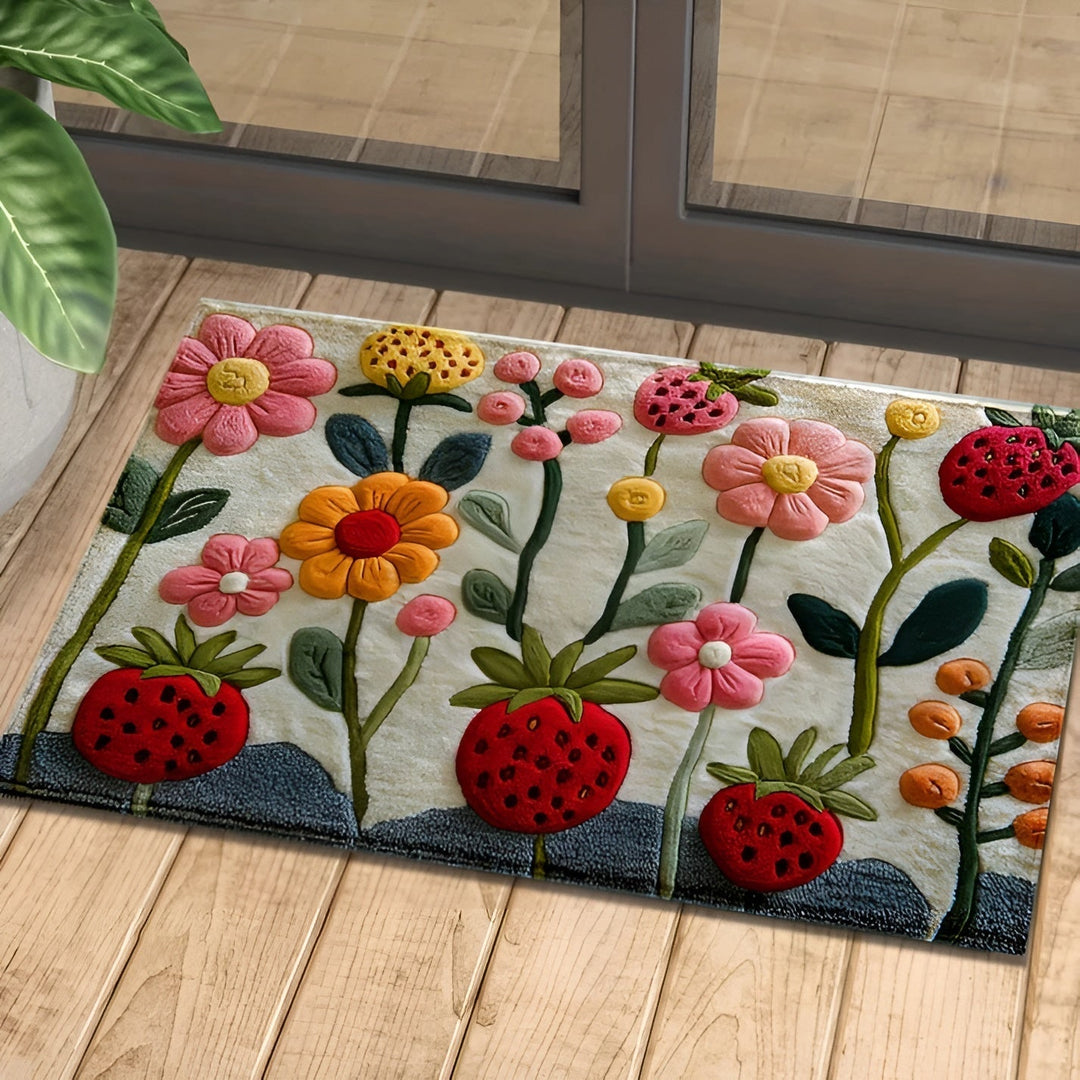 Tapis de sol 3D Florina | Surface douce comme le cachemire | Antidérapant & facile d'entretien | Pour salle de bain & entrée